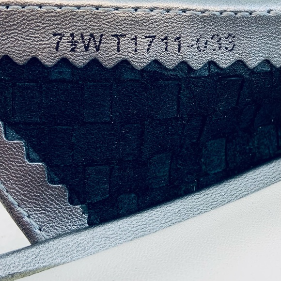 Trotters Pewter Metallic Silver Woven Lucy Slingbacks Flats, size 7.5 WIDE - Picture 6 of 10